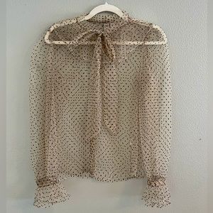 Dolan Sheer Pussybow Top